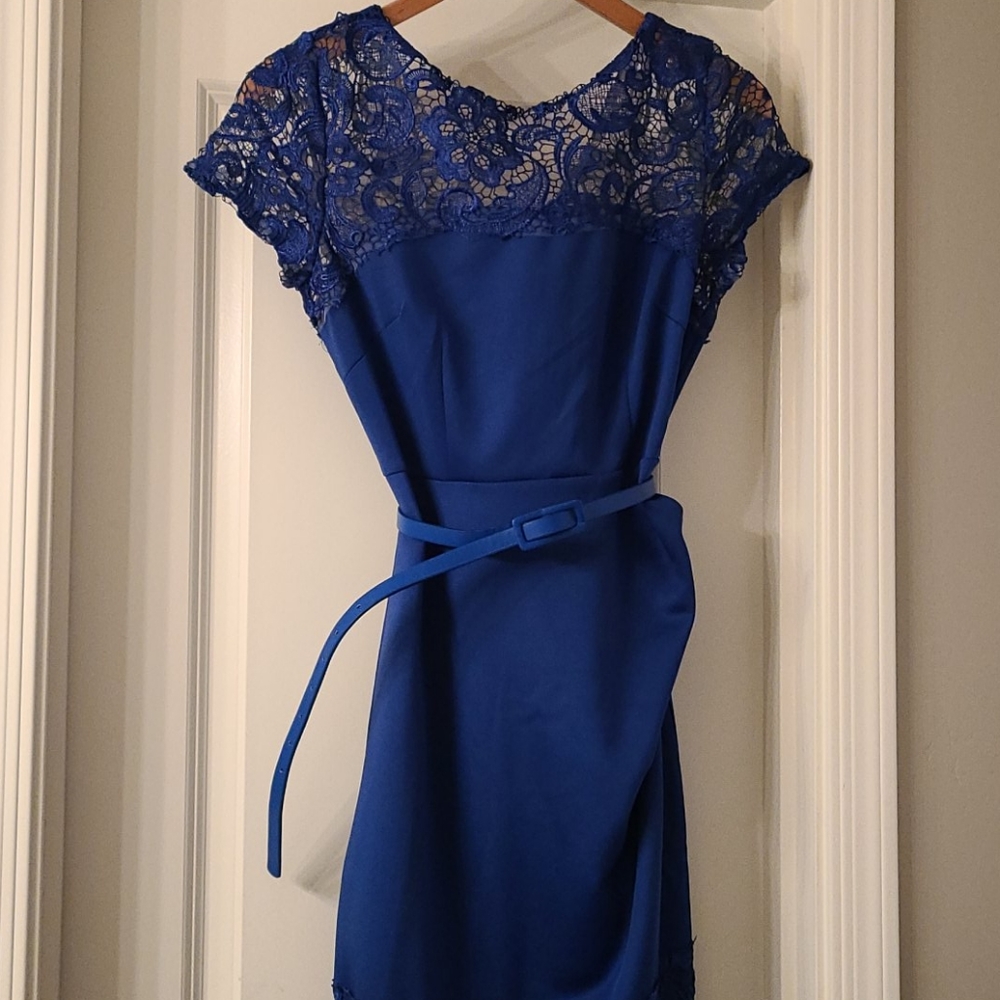 Clocolor royal blue lace dress
